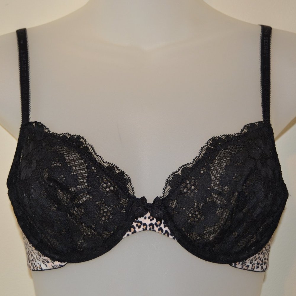 Victoria's Secret unlined demi bra animal print 32B  GUC. Excellent condition.